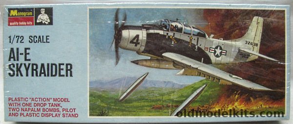 Monogram 1/72 Douglas A1-E Skyraider (A-1E) - Blue Box Issue, PA146-100 plastic model kit